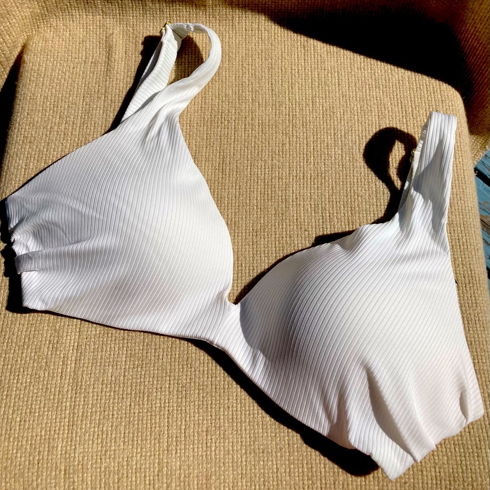 NEW White bikini top.